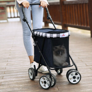 Alternative view of Outdoor Travel Pet Dog Carrier Stroller Foldable Pet Trolley Carriage